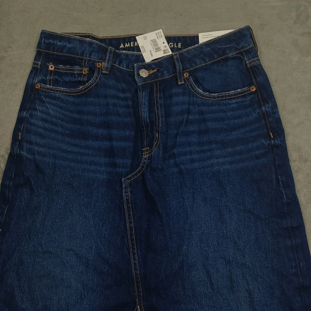 American‎ Eagle Skirt Womens 8 Blue Denim High Rise Maxi NWT
